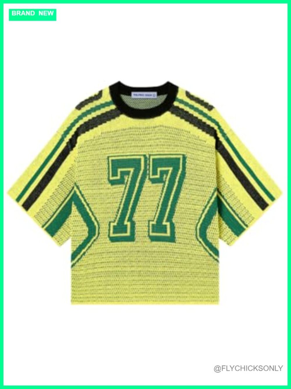 Oversized Number Graphic Sweater Pullover Three-Quarter Sleeve Streetwear
